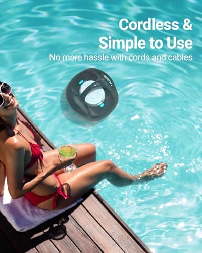 (2025 Upgraded) TALOSBO Pleco Se Cordless Pool Vacuum Cleaner Up to 130 Mins Runtime, Robotic Pool Cleaner with 2.5H Fast Charge, Ideal for Flat Above Ground and Inground Pools up to 861 Sq. Ft.