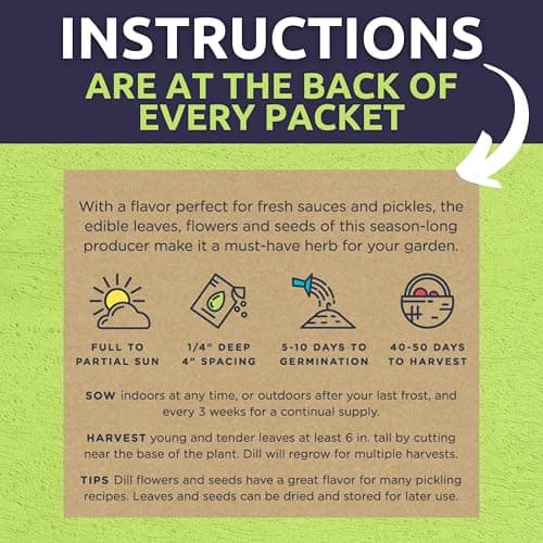Organic Herb Seeds Variety Pack - 10 Individual Packs - 2025 Season - Basil, Cilantro, Dill, Thyme, Parsley and More! for Indoor & Outdoor Planting (Non-GMO, Certified Organic)