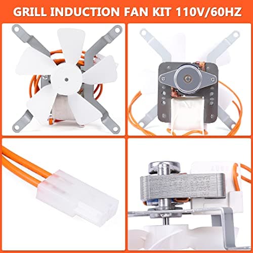 QuliMetal Induction Fan Kit Replacement for Traeger, Pit Boss, Camp Chef, and Sam's Club Pellet Grills – Heavy Duty Combustion Fan for Traeger KIT0019, 110V PA66