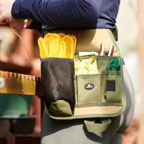 Handy Organizer Garden Tool Pouch - Unisex Utility Belt Apron for Gardening Gifts, Plumbing, Florists, Woodwork, DIY - with Multiple Pockets for Hand Tools & Adjustable Waist Belt Case4Life