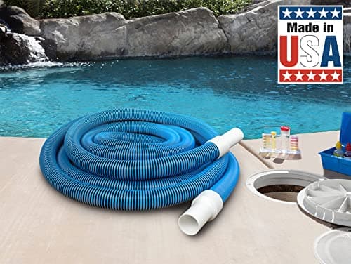 Poolmaster 33430 Heavy Duty In-Ground Pool Vacuum Hose With Swivel Cuff, Made in the USA, 1-1/2-Inch by 30-Feet