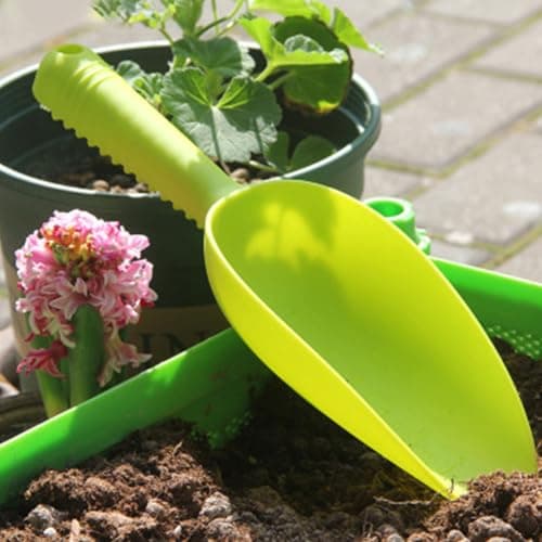 Angoily Garden Shovel, 5PCS Shovels for Digging with Mark, Plastic Soil Scoop Colorful Soil Shovel Trowel Garden Tool, Gardening Shovel, Hand Shovel, Cultivating Planting Shovel Gardening Tool