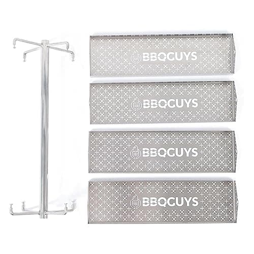 BBQGUYS Signature Rib Rotisserie Rotating BBQ Grill Trays - BBQ-RRW