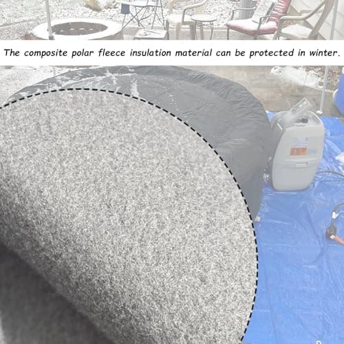 XCZ Hot Tub Pump Cover with PVC Transparent top, Insulated with Polar Fleeced Fabric, Spa Pump Winter Cover, Suitable for Inflatable hot tub Heater, Black, Cover only,