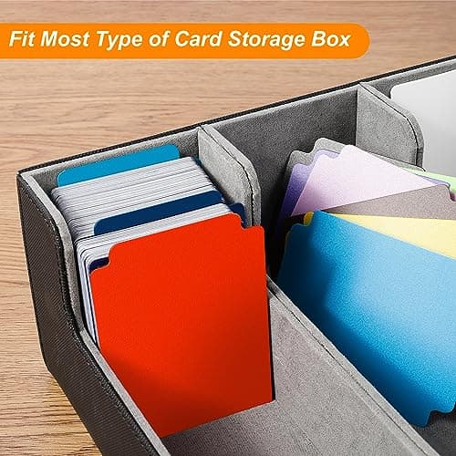 60 Pieces Trading Card Dividers Black Playing Card Separators Playing Board Game TCG Dividers Card Gathering Storage Organizer, Card Divider Fit for MTG PKM Yugioh Commander 2.71 x 3.8 Inches