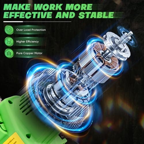 Saker Mini Chainsaw|6 Inch Chainsaw[2024 Upgraded]|Mini Cordless Electric Chain Saw|Small Handheld Portable Chainsaw Battery Powered Chain Saw for Tree Trimmer and Garden(1 Battery+2 Chains)