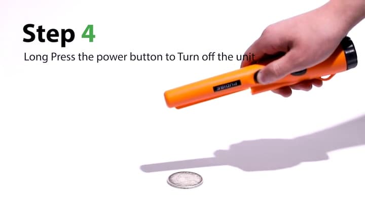Pinpoint Metal Detector Pinpointer - Fully Waterproof with Orange Color Include a 9V Battery 360 Search Treasure Pinpointing Finder Probe with Belt Holster for Adults and Kids(Three Mode)