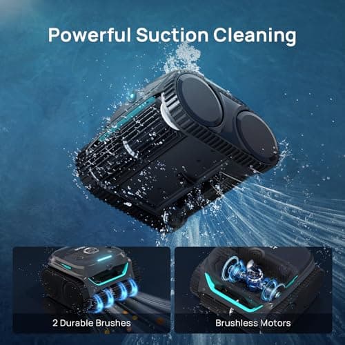 (2025 New) WYBOT C2 Vision Robotic Pool Vacuum with AI Camera, Ultra-Fine Filtration Pool Cleaners for Inground Pools, Comprehensive 8 Mode, Wall Climbing, Brushless Motor, Smart Navigation, Gray