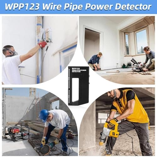 Wpp123 Metal Detector, Wire Pipe Power Detector, 3in1 Wall Scanner Metal Detectors High Sensitivity, Adjustable Wood Stud Finder Handheld Wall Scanner with Alarm for Indoor Decoration Structure
