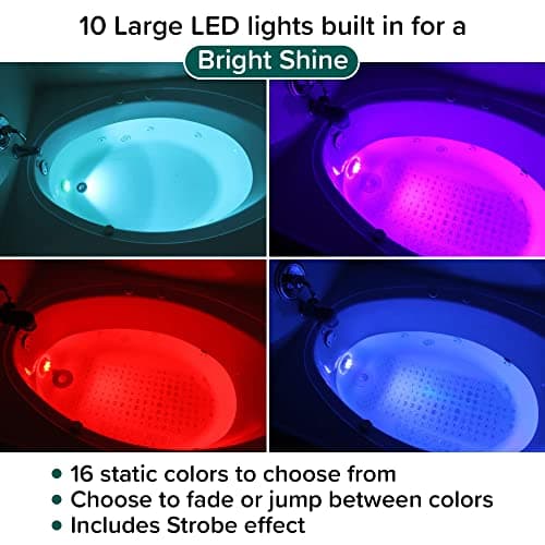 Underwater Remote Controlled LED Color Changing Light for Bathtub or spa - Battery Operated - Size 2.75 in.