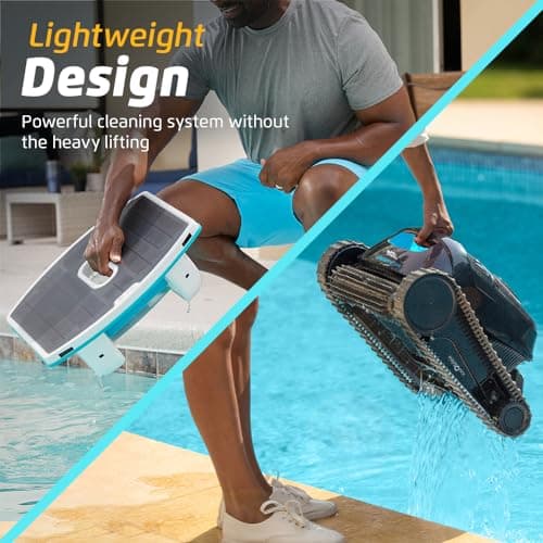 Dolphin Liberty 200 and Skimmi Cordless Robotic Pool Cleaning up to 33 FT - Wall Climbing Scrubber