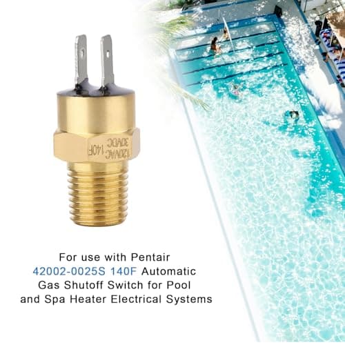 Automatic Gas Shutoff Switch for Pentair, 42002-0025S High Limit Switch Brass Pool Heater Switch Accessories for Pool & Spa Electrical Heater