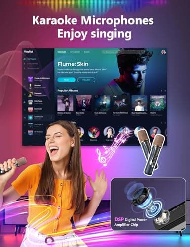 4K UHD Daylight Karaoke Projectors 1800 ANSI Movie Projector Built-in WiFi Bluetooth, 300″Display, 38W Speaker, Auto Focus & Keystone, Android TV NFC Screen Sharing Outdoor Home Theater Proyector