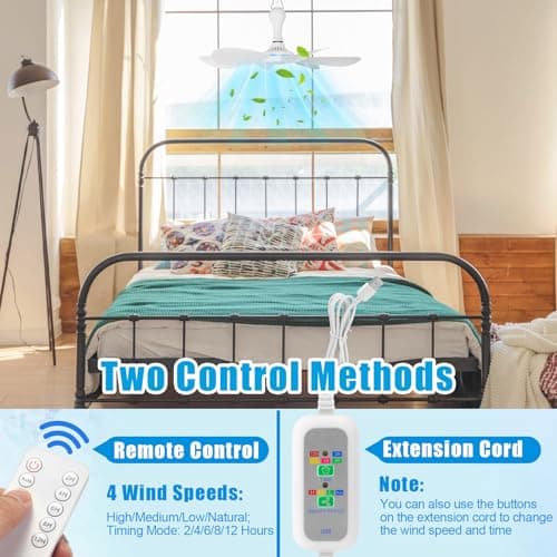 Solar Ceiling Fan Kit 16.5'', 15w Monocrystalline Solar Panel USB Hanging Ceiling Fan with Remote Control Timing Small Panel Kit for Patio Camping Tent Chicken Coop Greenhouse Shed