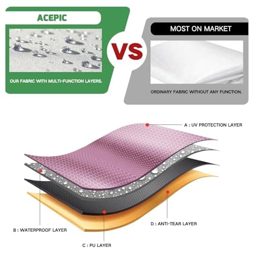 Instant Canopy Tent SideWalls for 10x10 FT Pop Up Canopy, 210D Polyester Waterproof, White (1PCS Sidewall Only, Tent NOT Included)