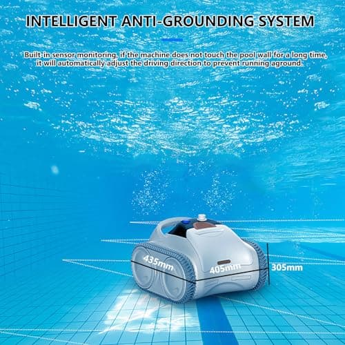 Multifunctional Pool Robot for Inground Pools Wall Floor Waterline Cleaning, 65-140W Powerful Suction Last 150 Mins, Built-in 7800 mAh Battery, 2h Fast Charge, Pool Cleaner Vacuum up to3500 sq.ft