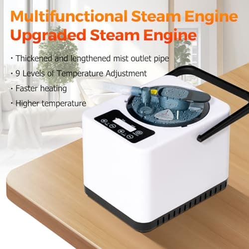 Steam Sauna with Red Light Therapy Lamp, Portable Infrared Saunas Tent with 3L Steamer, Personal Heat Box with Remote Control & Large Folding Chair, Indoor Sauna Spa for Relaxation & Detox