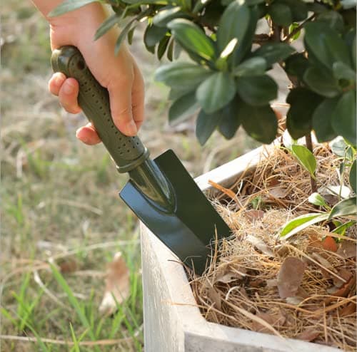 3 Pieces Small Gardening Hand Shovel Garden Trowel Transplanter Lightweight Comfortable Ergonomic Handle Gardening Tool Set Potted Plants Handle Garden Tool for Houseplant (Small)