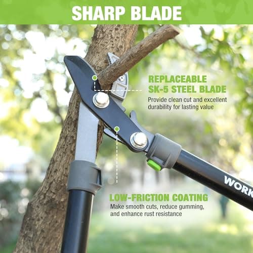 WORKPRO 28" Anvil Lopper for Gardening, Long handle Branch Cutter with 1.6" Cutting Capacity, Heavy-Duty Pruning Shear Featuring Gear System for Tree Trimming, Handheld Garden Shear with Sharp Blade