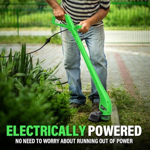 SOYUS Corded Weed Wacker, 9 Inch String Trimmer, Electric Weed Wacker Corded for Garden, Lawn, Yard