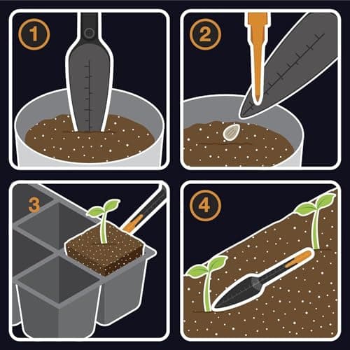 Fiskars 340110-1001 Seed Planting Trowel, Black