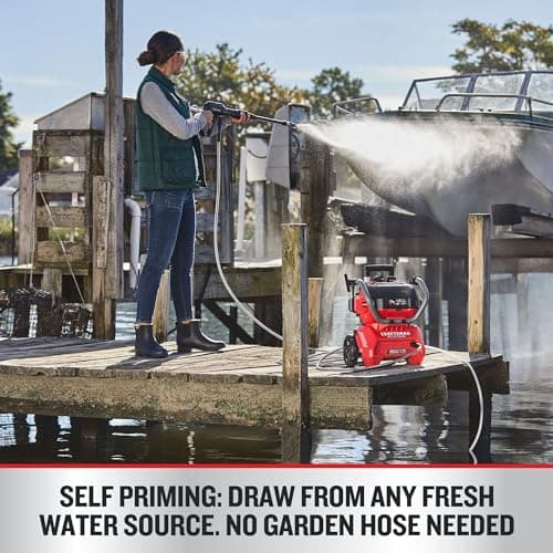 CRAFTSMAN V20 RP Cordless Pressure Washer, 1500 Max PSI, Draws from Any Water Source, Includes (2) 9Ah Batteries and Charger (CMCPW1500N2)