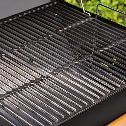 Char-Griller® Wrangler® Charcoal Grill in Black with Wood Shelves, EasyDump™ Ash Pan, Premium Wood Front and Side Shelves with Utensil Hooks, 635 Cooking Square Inches in Black, Model E2123