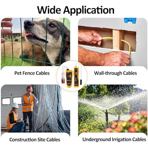 Underground Wire Locator Upgrade, RockyMars Cable Tester for Invisible Fence for Dogs, Circuit Breaker Finder, Electric Fence Wire Tracer, Wire Break Locator, etc.