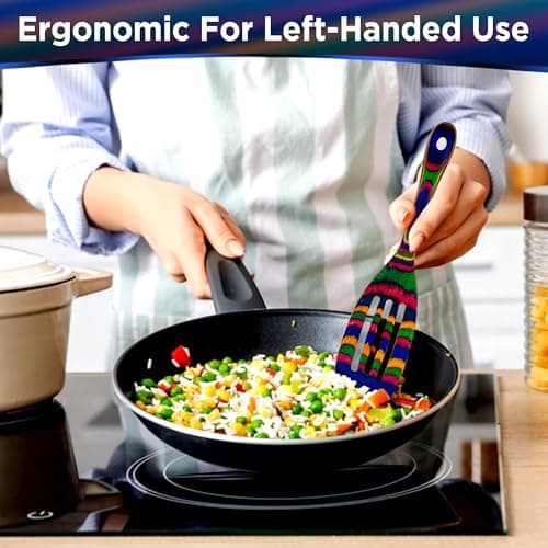 Lefty’s Left Handed Spatula Slotted Turner - Pakka Kitchen Tool - Great for Cooking, Fipping, Turning Food, Egg Flipper, General Purpose - Gifts for Left-Handed People, Lefty, Adults, Chefs and Women