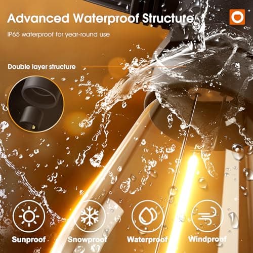 addlon 50FT LED Outdoor String Lights with Edison Shatterproof Bulbs, Weatherproof Strand, Commercial Grade Patio Lights, Decorative for Garden or Patio, Black