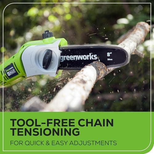 Greenworks 40V 8" Pole Saw + Pole Hedge, 2.0Ah Battery (Gen 1)