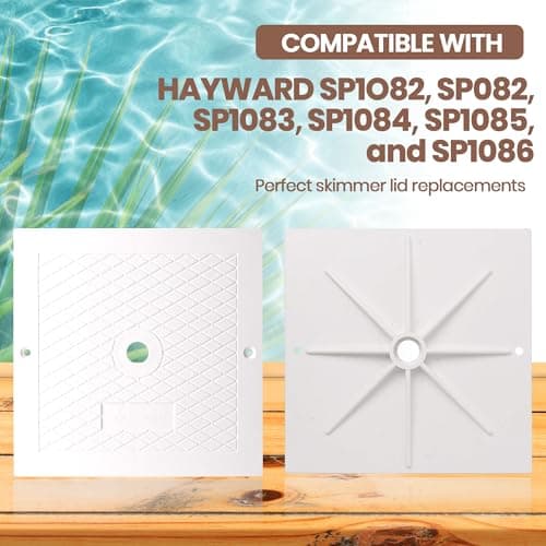 (2-Pack) The Exact 10'' Skimmer Lid Replacement | Compatible with Hayward SPX1082E, SP082, 1083, 1084,1085, and SP1086 | Made of Heavy-Duty Plastic and Fits Perfect Like A Glove