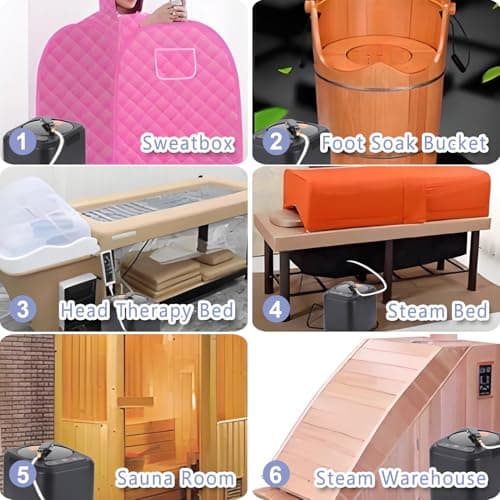 3 L Large Capacity Portable Sauna Steamer, Spa Machine,1200 w Steam Generator,Home Sauna Steamer Pot with Remote Control, 9 Temperature Levels, Home Spa Sauna Accessories