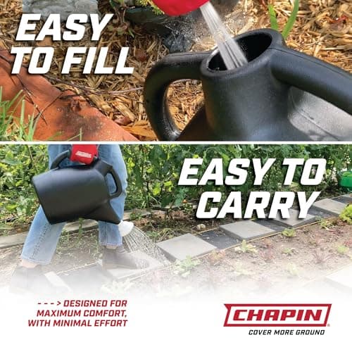 Chapin 2 Gallon Watering Can - Garden Watering Can for Indoor & Outdoor Plants, 100% Recycled Plastic Watering Can with Detachable, Drip-free Sprinkler Head, Made in USA