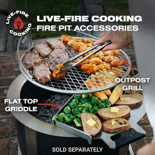 Breeo Smokeless FIrePit (X Series 24, Corten Steel) | 27.5 inch Smokeless Fire Pit for Outside | 62 Pounds | Ideal for Families Compatible with Wide Range of Breeo Accessories