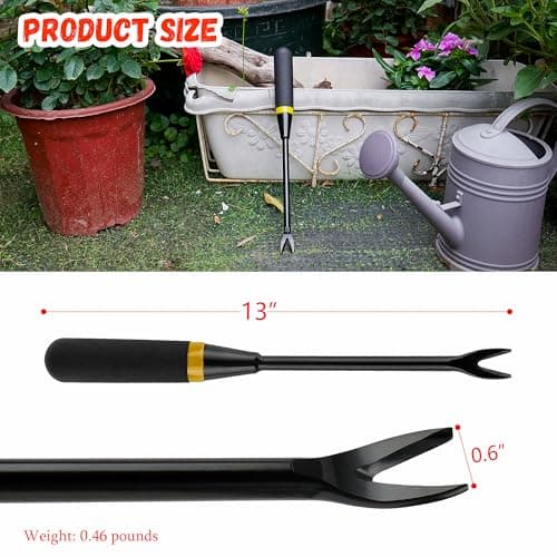 Weeding Tool - Heavy Duty Stainless Steel Weed Remover Tool for Precise Root Weed Removal, Efficient Weed Puller Tool for Garden and Lawn Care