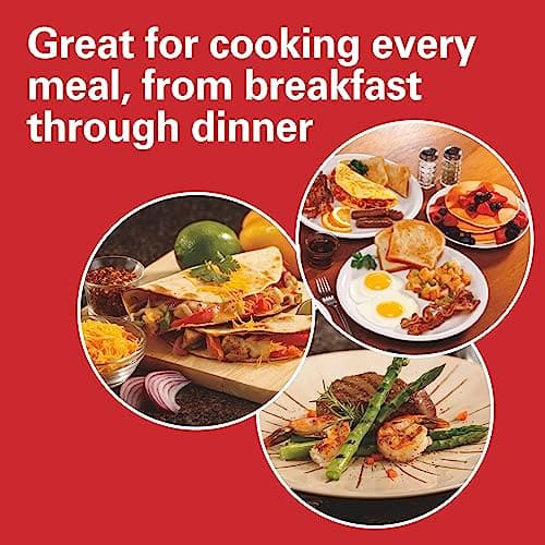 Hamilton Beach 3-in-1 Electric Indoor Grill + Griddle, 8-Serving, Reversible Nonstick Plates, 2 Cooking Zones with Adjustable Temperature (38546), Black