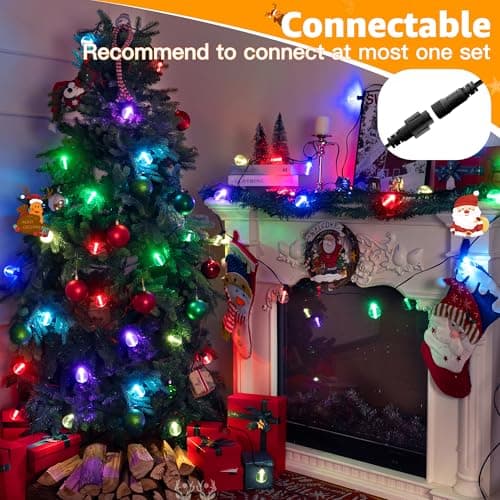 Ollny Outdoor Lights 30FT RGBW, Color Changing String Light with 20 Edison + 1 Spare G40 Bulbs, Plug in Remote Waterproof Timers Patio Lights for Outside Balcony Porch Camping Deck Yard
