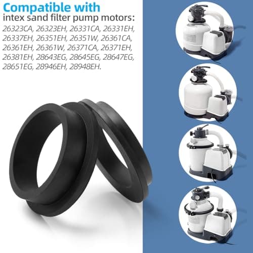 Pool Sand Filter Pump Seal, L-Shape O-Ring Gasket Fits for Intex Sand Filter Pumps Motor Repair Set & Hose Seals Replacement Part (4 Pcs 11228 + 4 Pcs 11412)