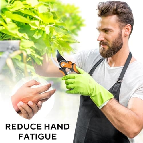 Bypass Pruning Shears with Ultra Sharp Blades - Premium Pruners w/Adjustable Feature for Any Hand Size - Ergonomic & Sturdy Scissors For Gardening - Perfectly Cutting Through Anything in Your Yard
