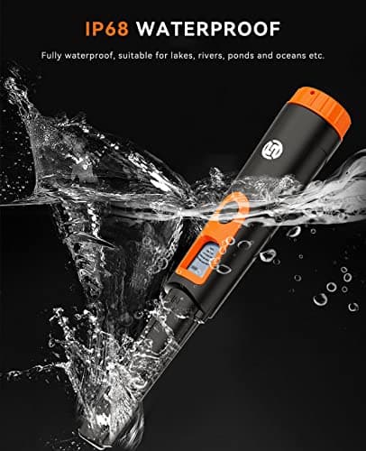 SUNPOW Metal Detector Pinpointer for Adults & Kids, Fully Waterproof, 360°Detection Handheld Pin Pointer Wand with LCD Screen, 3 Modes (Buzzer, Vibration,Sound) for Treasure Hunting- OTMD08