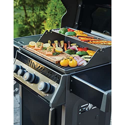 Napoleon - Rogue 425 Natural Gas Grill with Range Side Burner, Black, 3 Stainless Steel Main Burners