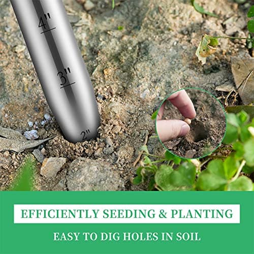 Hand Dibber, Seed Dibber, Bulb Planter Tool, Seed Planter Tool, Hole Digger for Plant Labels, for Self Watering Stakes, Hand Held Bulb Planter for Tulip Daffodil Crocus Garden Tool