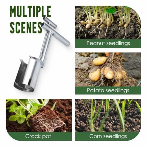 Bulb Planter Tool, 2025 New Plant and Fruit Tree Seedling Transplanter, Stainless Steel Seed Planting Tools, Easy Transplanter Garden Tools for Seed Planting (1PC)