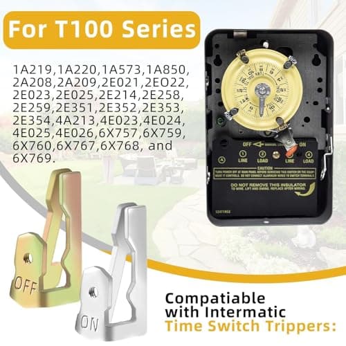 6 PCS Time Switch Replacement Trippers Kit Compatible with Intermatic 156T1978A for T100 Series Clock Dial Trippers Timers Intermatic Timer Parts, Pool Timer On Off Clip Parts