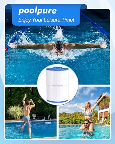 POOLPURE C-7350 Spa Filter Compatible with Caldera 50, Unicel C-7350, Caldera Spas 73532, 1019401, Pleatco PCD50N, Filbur FC-3963, 735321, 50 sq.ft. Hot Tub Filter Cartridge 1pack