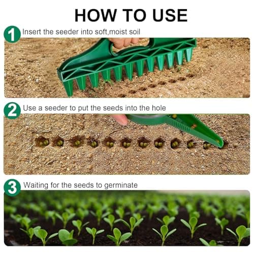 Seed Spreader 4PCS Sowing Seeds Dispenser Set Mini Seed Dispenser for Small Seeds Handheld Seed Planter Tool Seed Dibber Multifunctional Seed Spacer Gardening Tools