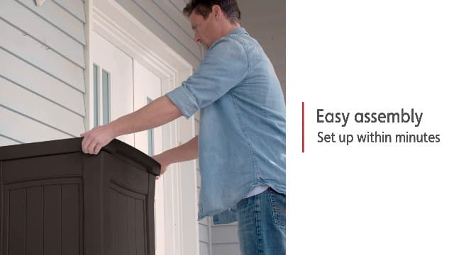 Keter Delivery Box for Porch with Lockable Secure Storage Compartment to Keep Packages Safe, One Size, Brown