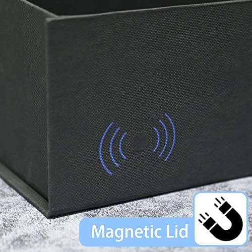 LIFELUM Gift Box 13''x10''x5'' Large Black Mother's Day Gift Boxes with Magnetic Lids Luxury Gifts Box for Mom Groomsman Proposal Contains Card, Ribbon, Filler Birthday Gift Packging