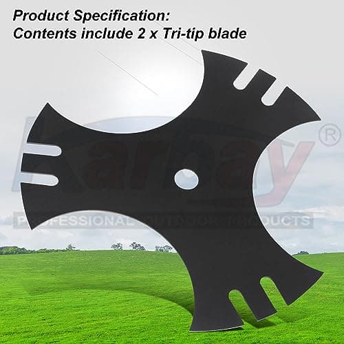 2 Pack 79cc Tri-Tip Blade Compatible with Earthquake 41273 79cc 4-Cycle Walk-Behind Edger, Help Accomplish Lawn, Sidewalk and Driveway Edging Tasks